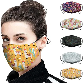 

Fashion Cute Alpaca Cartoon Face Mask Windproof Dustproof Quick-drying Mouth Mask Washable Reusable Face Mask Filter Mask Adult