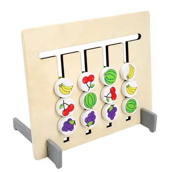 

Children Educational Toys Four-color Fruit Logic Game Double-sided Wooden Montessori Enlightenment Children Wooden Toy Kid Gift