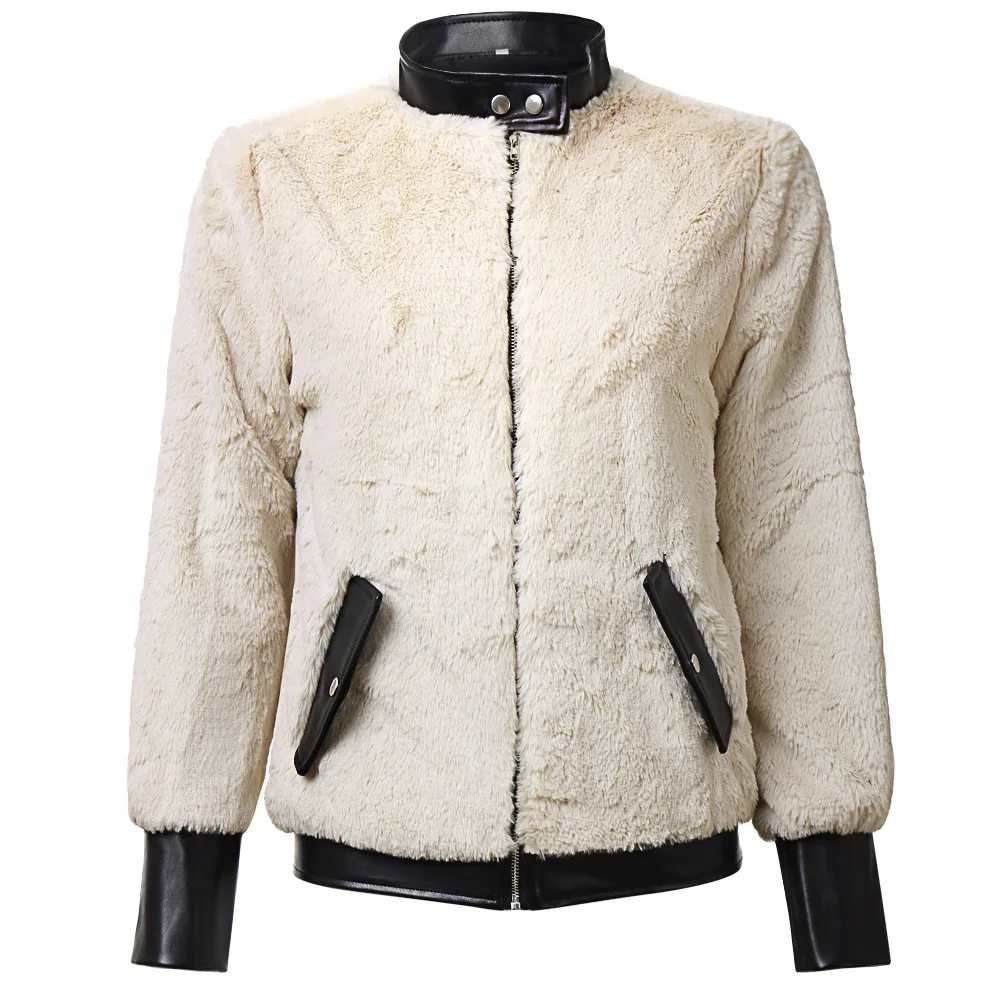 2020 Winter Mixed Rabbit Fur Coat Women Warm