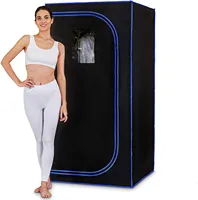 Full Body Sauna Tent With Include Fold Chair Not Include Steam Generator Home Sauna Bath Stainless Steel Pipe Support Only Tent 1