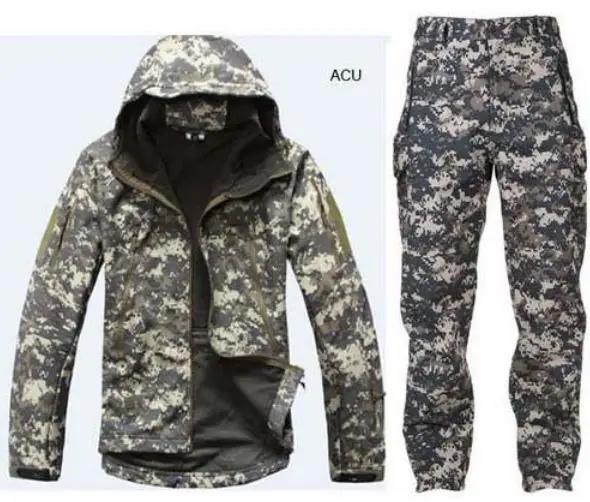 ACU Мужские уличные водонепроницаемые куртки TAD V 5,0 XS Softshell охотничий наряд Термоодежда Тактический походный спортивный костюм - Цвет: ACU