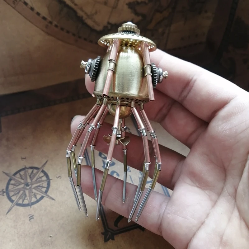 機械ホタル-スチームパンクシリーズ-芸術-アート-金属-オリジナルデザイン スチームパンクなスタイルのメカニカルクラゲ全身金属モデル