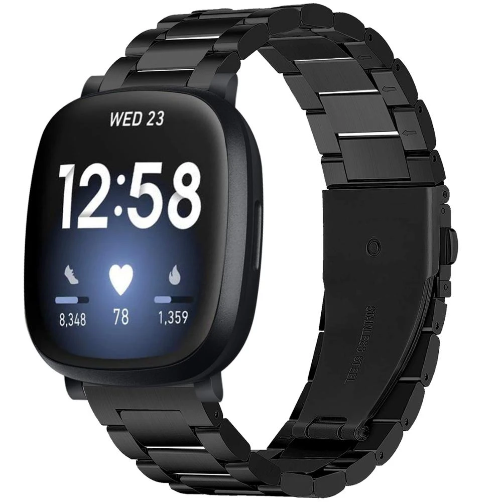 Roestvrij Stalen Band Voor Fitbit Versa 3 Smart Horloge Band Metal Pols  Correa Voor Fitbit Sense/Versa 3 accessoire Bandjes|Smart Accessories| -  AliExpress