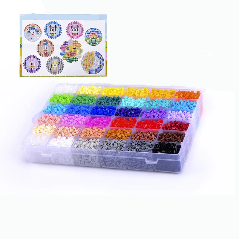 OUYANKA 6300 Cuentas para Planchar 5 mm Cuentas de Hierro Fusibles 24  Colores Hama Beads Kit Completo con Papel de Planchar ara DIY Manualidad  Regalo de Cumpleaños Fiesta Niños (YF-02345) : 