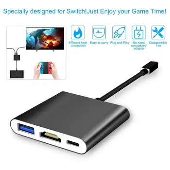 

Converter 1080P 4K HDMI Adapter for Switch Type C USB to HDMI MeterMall Dock Cable USB 3.1 Type C Hub Adapter