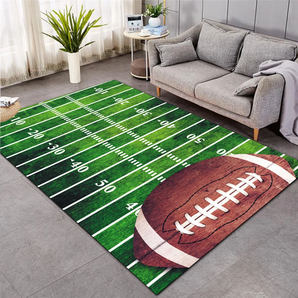 

baseball Green Football carpet kids room soccer rug field parlor bedroom living room floor mats children large rugs home mat 005