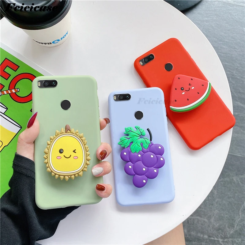 For Xiaomi Mi A1 Case for Xiomi Xiaomi Mi 5x A1 5 X A 1 Mi5X MiA1 Silicone Cover 3D Fruit Soft Phone Bags Peach Grape Avocado xiaomi leather case card