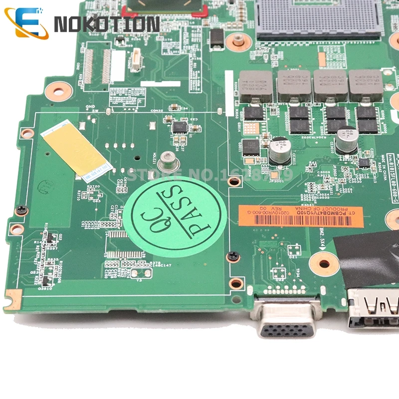 NOKOTION Материнская плата ноутбука для hp 6560B 646962-001 646964-001 654129-001 материнская плата QM67 DDR3 полный тест
