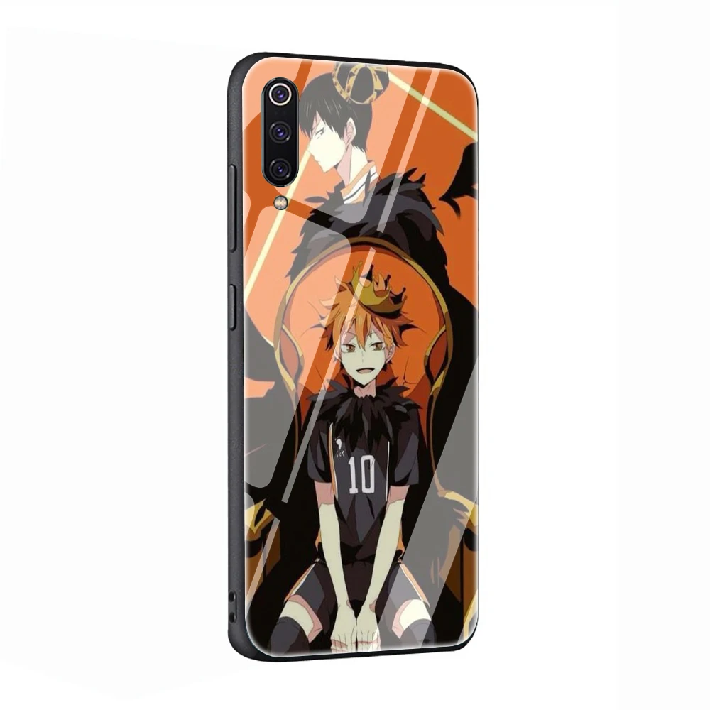 G10 EWAU Haikyuu Hinata attacks аниме закаленное стекло чехол для телефона для Xiaomi mi A1 A2 8 9 Красный mi 4X 6A Note 5 6 7 Pro F1 - Цвет: G10