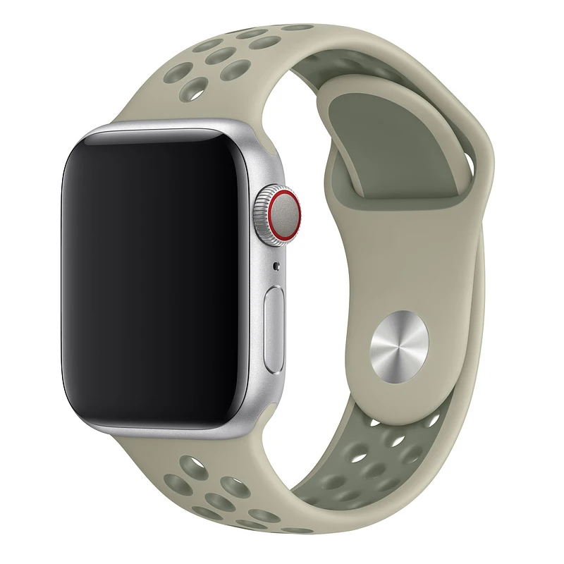 Ремешок для apple watch 42 мм 38 мм силиконовый браслет correa iwatch 5 4 3 2 44 мм 40 мм спортивный браслет pulseira apple watch 4 аксессуары - Цвет ремешка: Fog Vintage Lichen