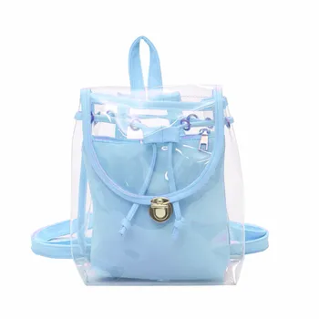 

Backpack Spring Summer New New Fashion Bag Beach Female Jelly Bag Lady Transparent Casual Female Sweet Princess Backpack #R15
