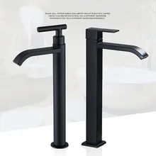 

1 Pcs Faucet High Sink Container Faucet Single Cold Black Bathroom Basin Faucet 304 Stainless Steel Art Basin Faucet