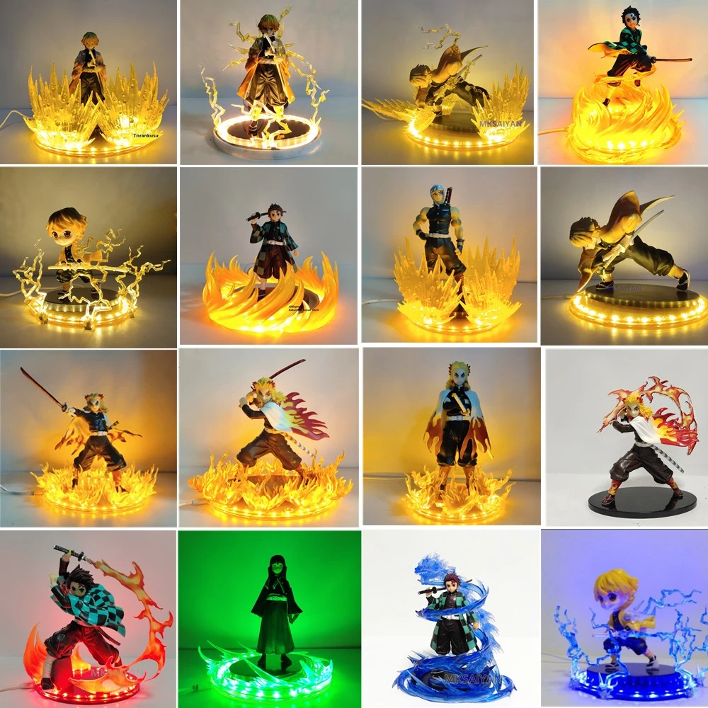 Demon Slayer Anime Figure Diy Set Tanjirou Zenitsu Rengoku Kyoujurou Toy Model Action Figural Kimetsu No Yaiba Rengoku Xmas Gift Action Figures Aliexpress