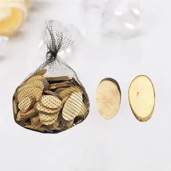 

1 Pack of Wood Piece DIY Handmade Drawing Wood Piece for Woman (1-6cm Oval Bag Package