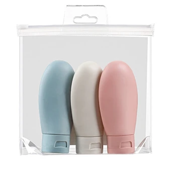 

3PCS/60Ml Empty Cosmetic Containers Portable Travel Cosmetic Jar Mini Sub-Bottle Lotion Shampoo Pressing Bottle