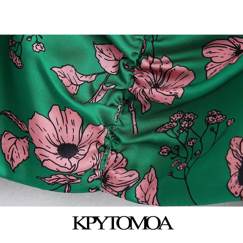 Женские укороченные блузки KPYTOMOA винтажные Стрейчевые Блузы с v образным вырезом