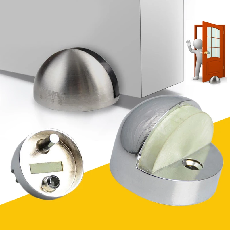 Серебряный дверной болт для держателя сенсорный дверной болт стекло сплав нержавеющая сталь дома стены столкновения блок