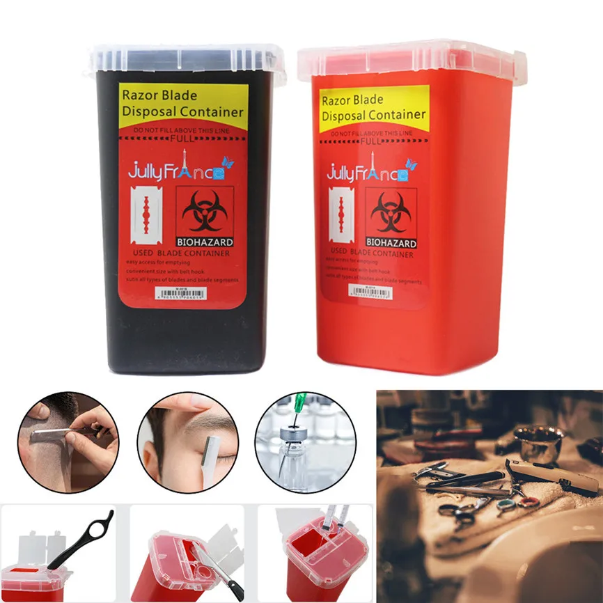 

Tattoo Needles Garbage Container Danger Waste Sharp Weapon Storage Barrel Fash