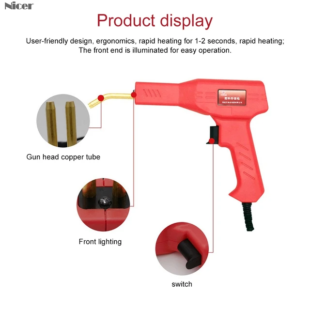 Plastic Welder Hot Stapler Machine Gun Garage Tool Kit Repair Pvc Car Bumper Automotive Repair Kits Other Repair Kits Tools Kitchenlabo Com