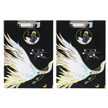 

2Pcs Clipboard Adults Office Students Ancient Style Document Organizer Writing Pad Document Folder Clip A4 File Holder