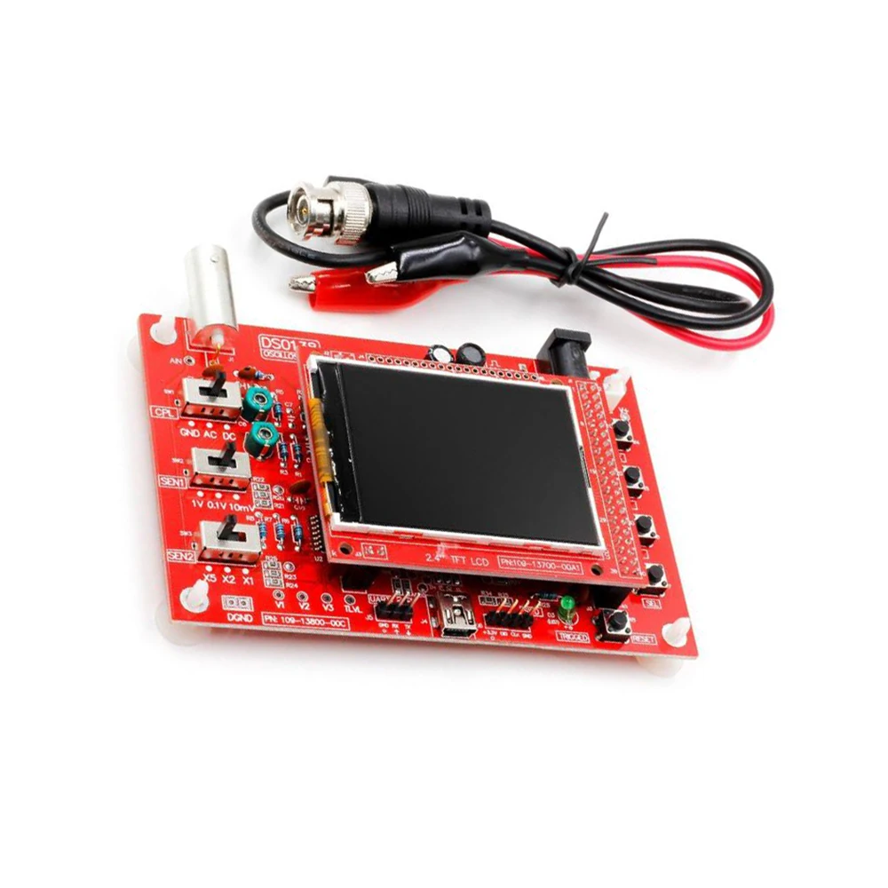 1 комплект DSO138 цифровой осциллограф DIY Kit 2," tft diy части для осциллографа делая Электронный диагностический инструмент обучения набор