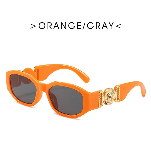 RBRARE Vintage Small Frame Sunglasses Women/men Luxury Brand Designer Vintage Gradient Sun Glasses Men Gradient Shades Glasses OrangeGray