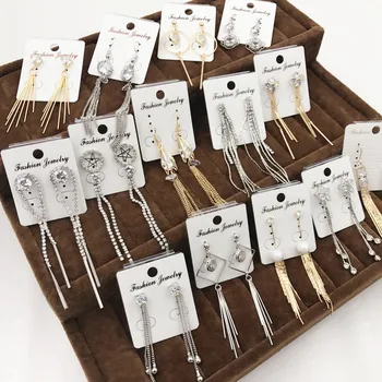 

30 Pairs/lot top quality fashion women earring lot wholesale luxury zircon women wedding earring jewelry lot 201030-44