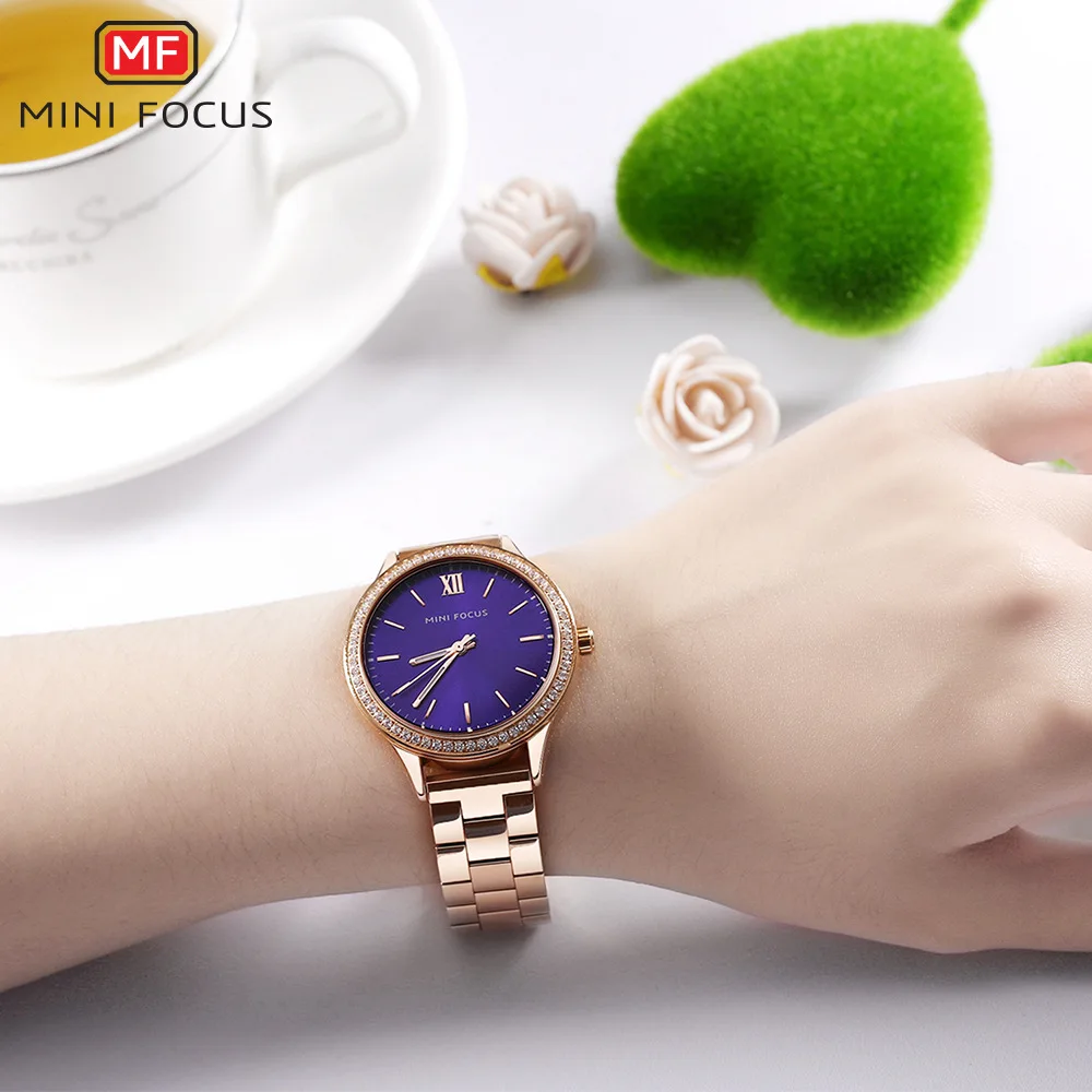 

Mini FOCUS/Women's Watch/Japan Movement/Night Light Waterproof/Steel Belt Folding Clasps/Europe And America Hot Sales 0043L