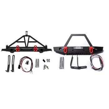 

1:10 RC Crawler Metal Bumper with Lights for 1/10 Axial SCX10 90046 RC Car