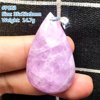 

Top Natural Purple Kunzite Pendant Jewelry For Women Lady Man Cat Eye Crystal Silver Beads Rare Reiki Water Drop Gemstone AAAAA