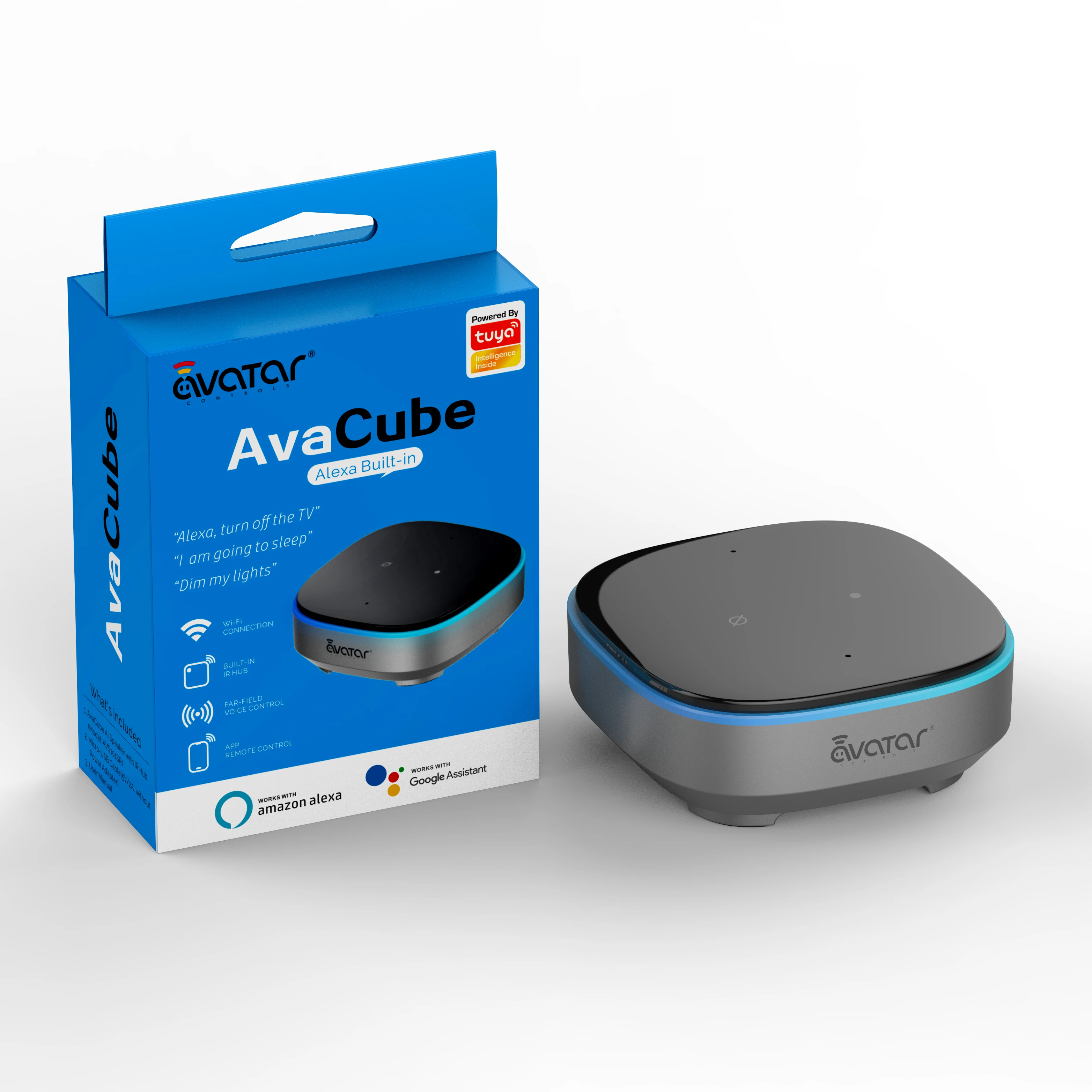 Avacube Alexa встроенный Wifi ИК бластер AI динамик может голосовое управление TUYA все