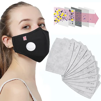 

Face Mouth Mask Reusable PM2.5 Anti Dust Mask Activated Carbon Filter Windproof Mouth-muffle Face Masks Care For Men Women