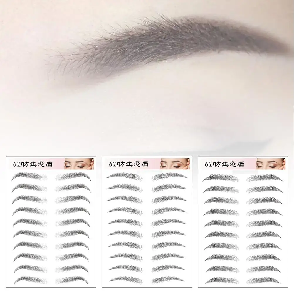 6D Long Lasting Waterproof Makeup Bionic Fake Eyebrow Water Transfer Sticker can findthe perfect brows to modify your face shape | Красота и