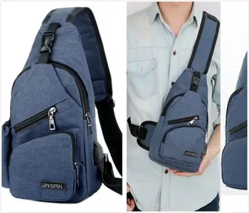 

Men Women Canvas Chest Bag Crossbody Travel Sports Male Buckle Zipper Orgainizer Waist Packs With Pockets