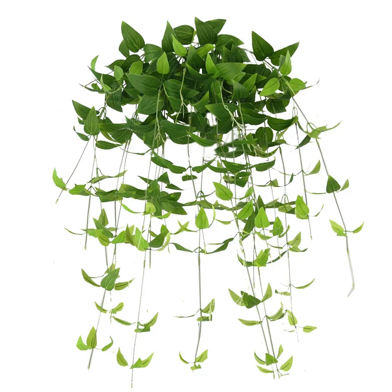 Искусственные цветы Ткань Clematis поддельные цветы гирлянда листья Висячие лоза лист листва растения для внутреннего и наружного свадьбы Decorat