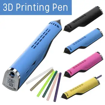 

DIY 3D Pen/Hot Melt Glue Gun ,USB Charging 3D Printing Pen+10pcs Glue stick Creative Toy Gift For Kids Design