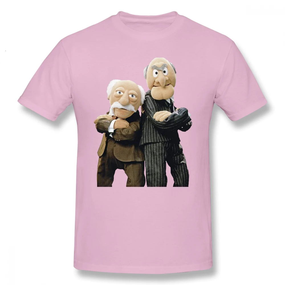 One yona Muppets футболка Statler And Waldorf модная футболка с коротким рукавом мужская футболка с принтом хлопок плюс размер футболка - Цвет: Pink