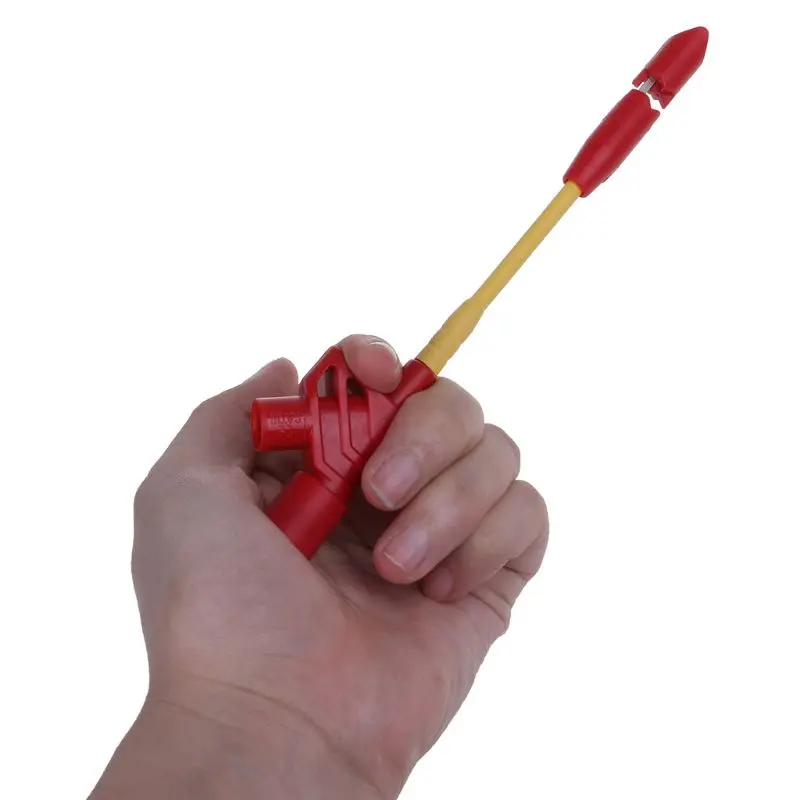 

10A Professional Piercing Needle Test Clips Multimeter Testing Probe Hook With 4mm Socket Automotive Car Test Clip