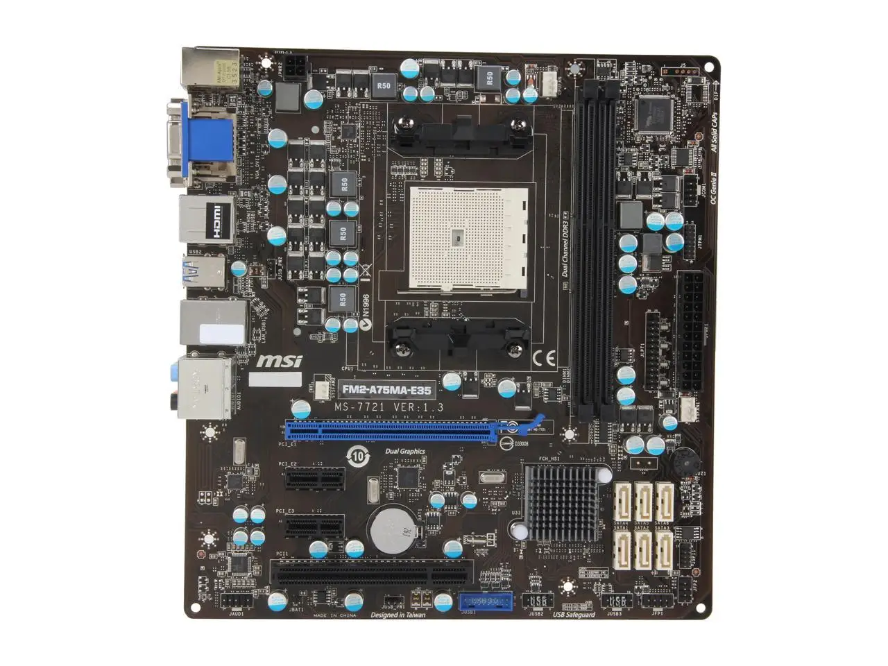 Для MSI FM2 A75MA E35 A75 оригинальная б/у материнская плата DDR3 AMD USB 3 0 32 Гб для