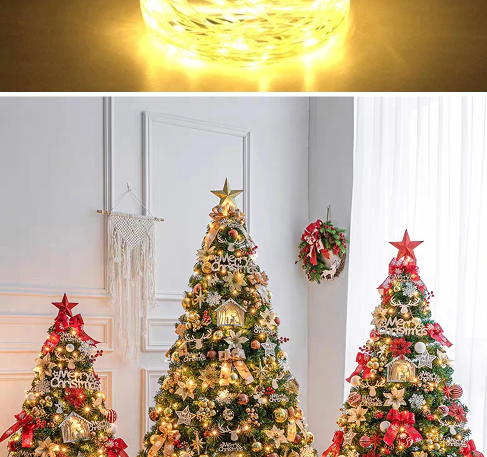 FOXGBF indoor Outdoor christmas led string lights 10M 100LEDs Luces Decoracion fairy light holiday lights lighting tree garland (6)