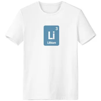 

Li Lithium Chemical Element Science Crew Neck White T-shirt Short Sleeve Comfort Sports T-shirts Gift