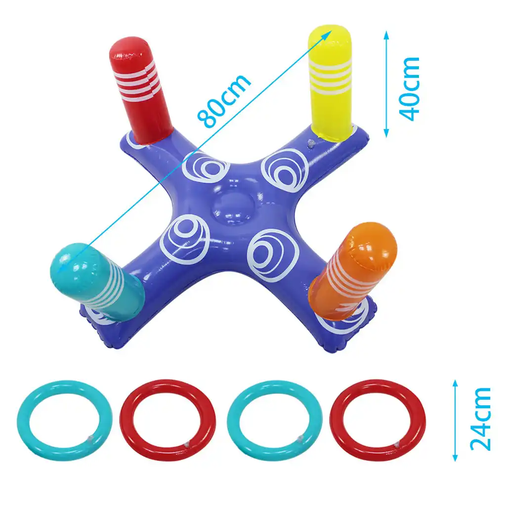 Erwachsene Und Kinder Sommer Wasser Strand Aufblasbare Kreuz Ring Werfen Wasser Spielen Spiel Schwimm Schwimmen Pool Ring Mit 4 Pcs Ringe G4 Wasser Spielgerate Aliexpress