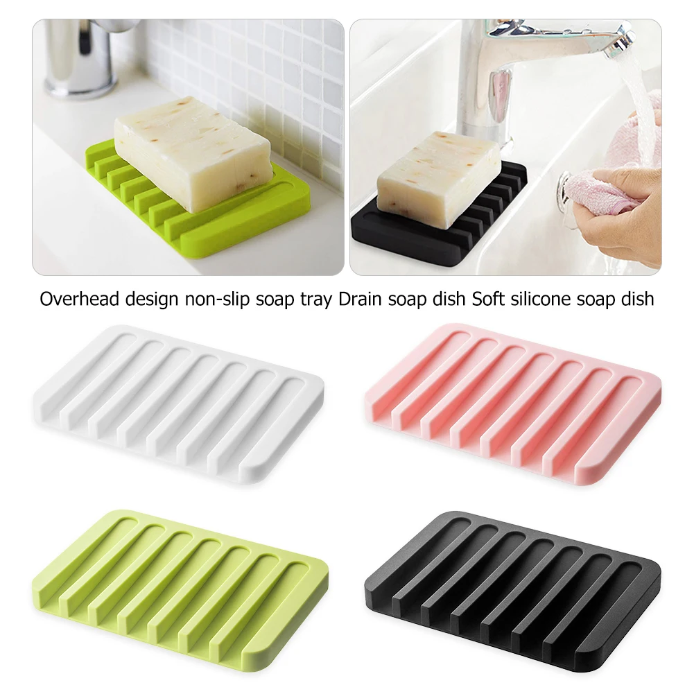 Soap Holders Shower Soap Savers TOPSKY 3Pack Silicone Soap Dishes for Bathroom 