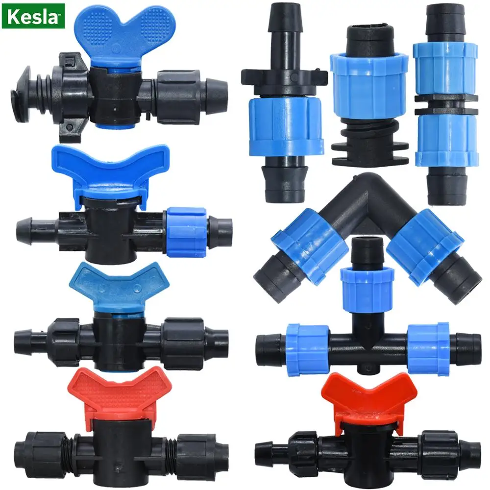 КАПЕЛЬНАЯ лента KESLA 2 шт. запорный тройник 5/8 дюйма 16 мм концевые соединители