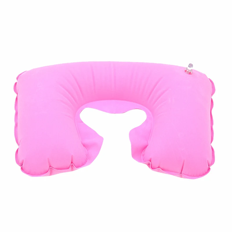 H-образная надувная подушка для путешествий со шляпой, воздушная подушка для офиса, автомобиля, самолета, спальная подушка, Складная легкая подушка для шеи с ворсом - Цвет: 15