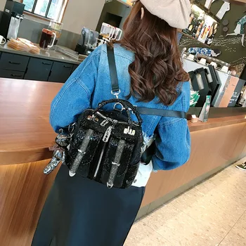 

High Designer 2020 Multi Function Mini Diamonds Backpack for Women Mini Luxury Soft PU Leather Stylish Chic Crossbody Bags