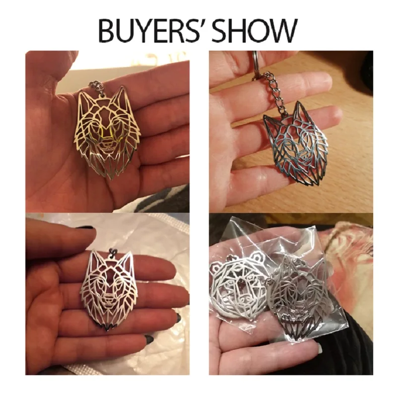 COOLTIME Wolf Keychain Fox Tiger Bear Animal Pendant Unicorn Rabbit Stainless Steel Keyring Men Car Key Chain Jewelry Gift 2024 - Image 3