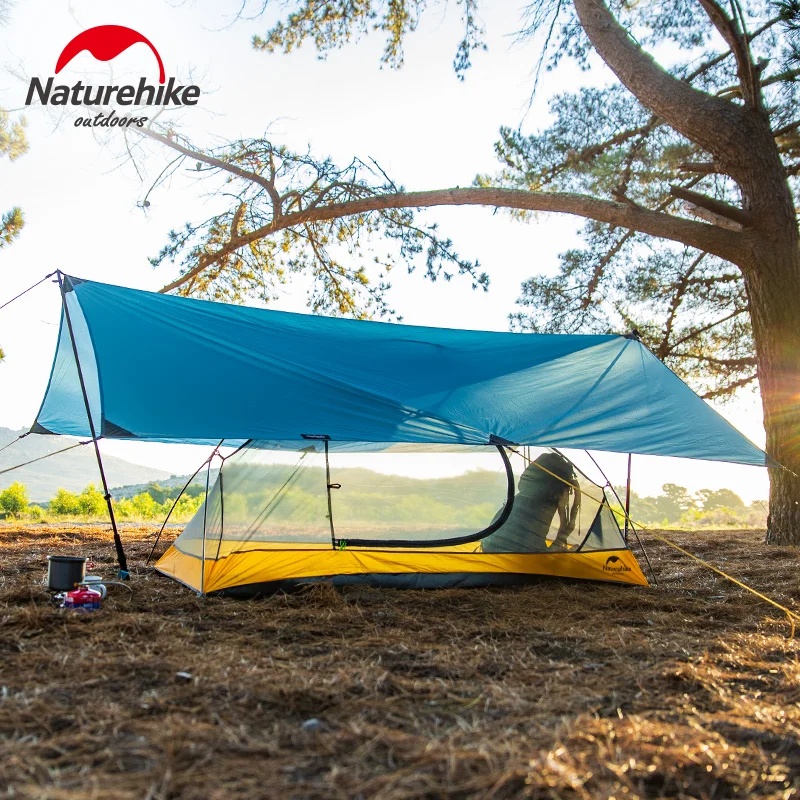 Naturehike сверхлегкий брезент 300 г Открытый Кемпинг выживания солнцезащитный тент 15D нейлон беседка Водонепроницаемый пляж палатка NH19T001-M
