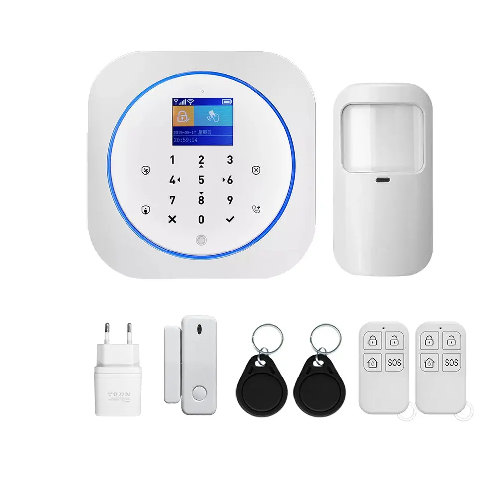 

Wifi Pstn Gsm Alarm System Kit Home Alarm System 433Mhz Wireless & Wired Alarms Host Door Open Sensor Alarms