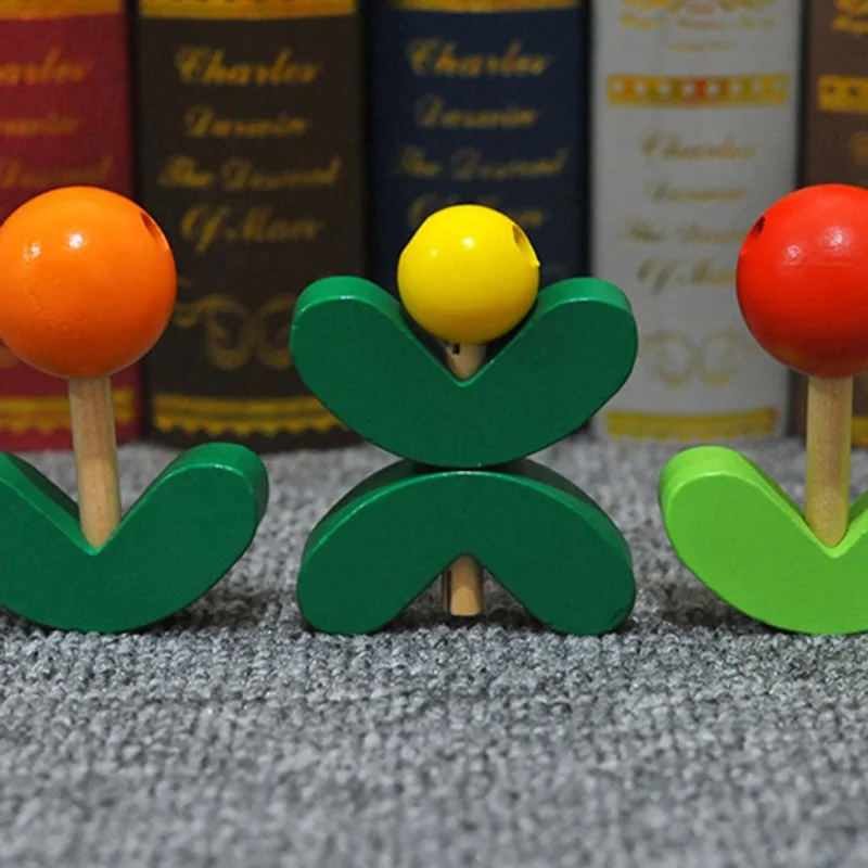 Детские деревянные цветные DIY игрушки для сборки фруктового дерева Ранние обучающие Модели Строительные наборы#9